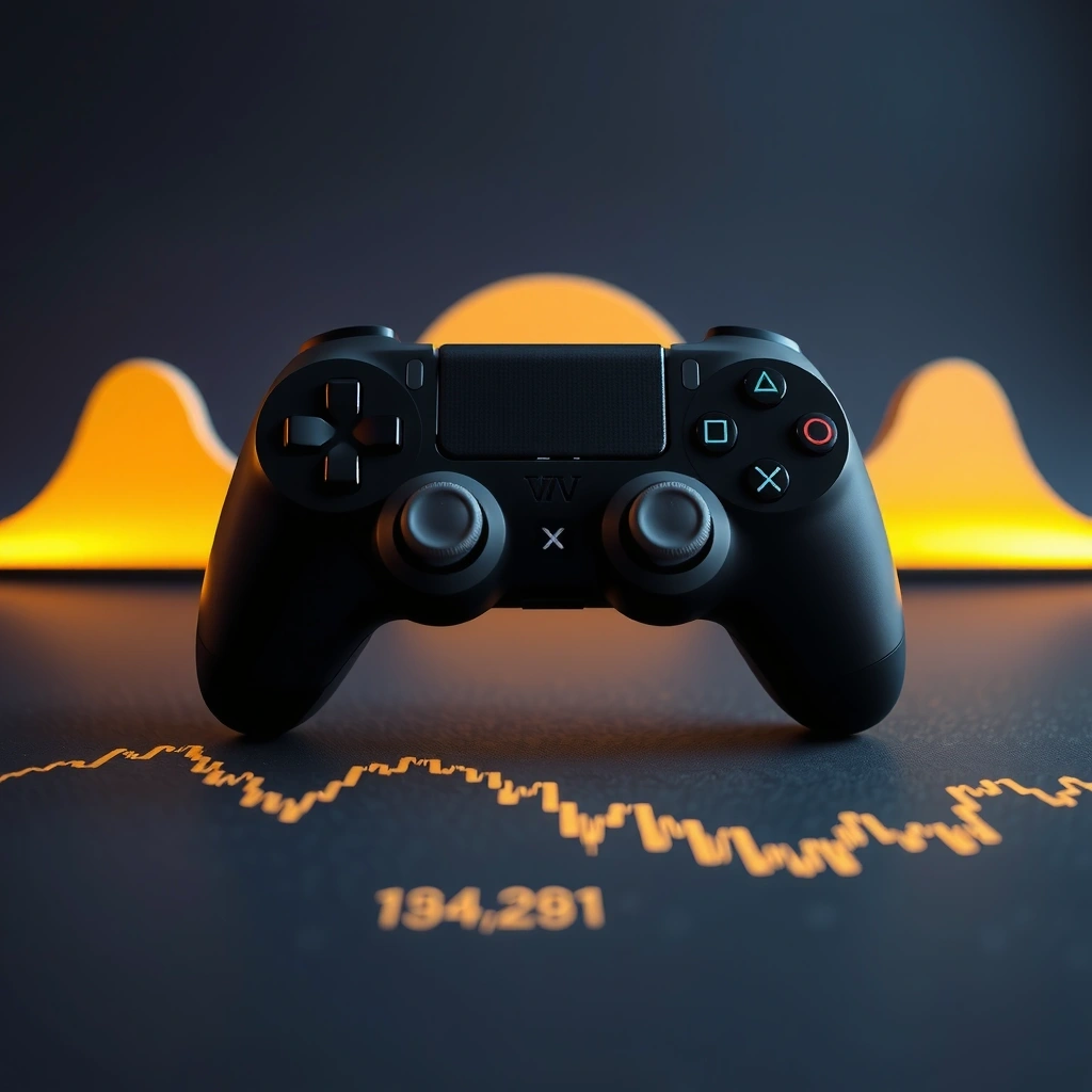 Gaming controller with financial charts